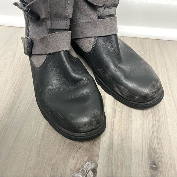 Sorel Boots Women’s 9.5 Major Moto Black and Gray Winter - Picture 2 of 7